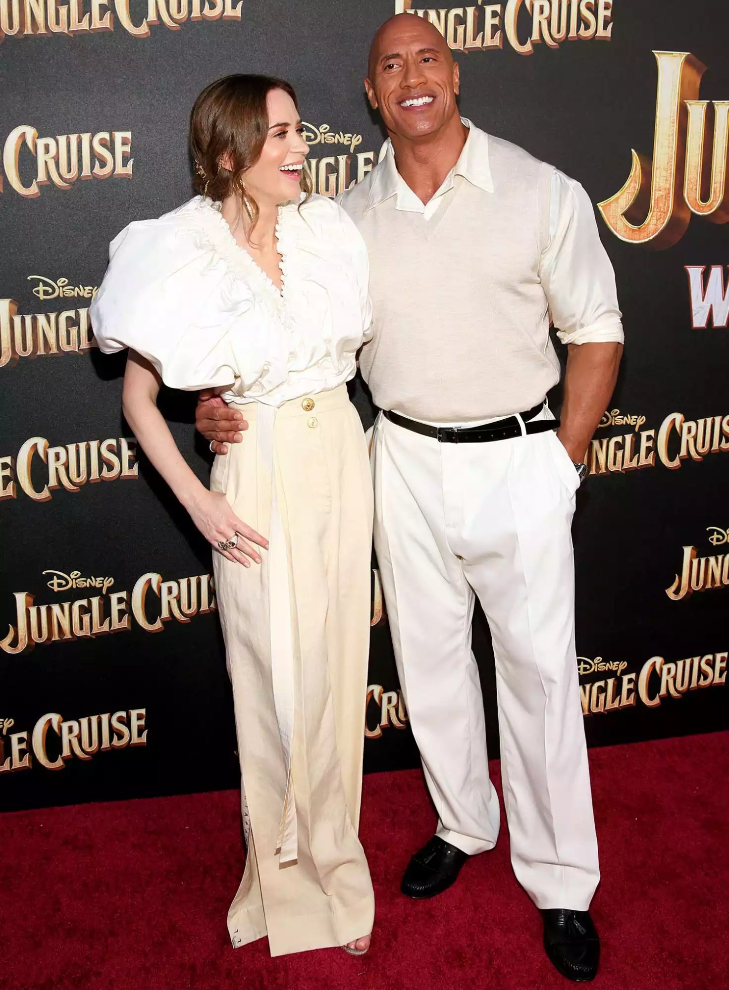Emily Blunt and Dwayne Johnson