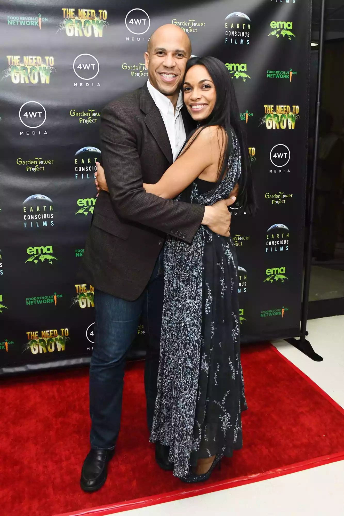 Cory Booker and Rosario Dawson