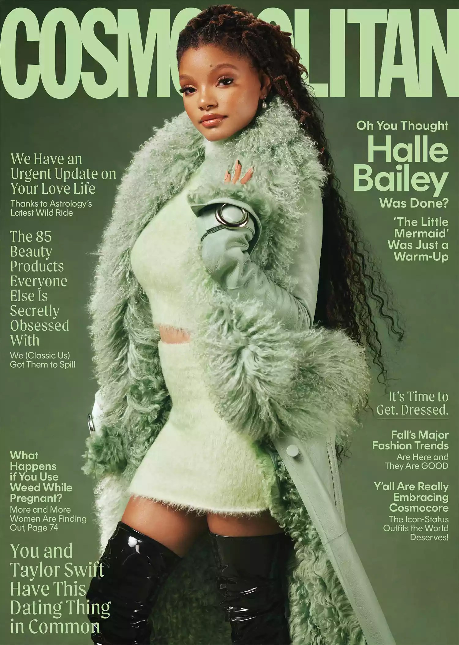Cosmopolitan! the cover of the September/October issue - the STYLE issue - featuring Halle Bailey