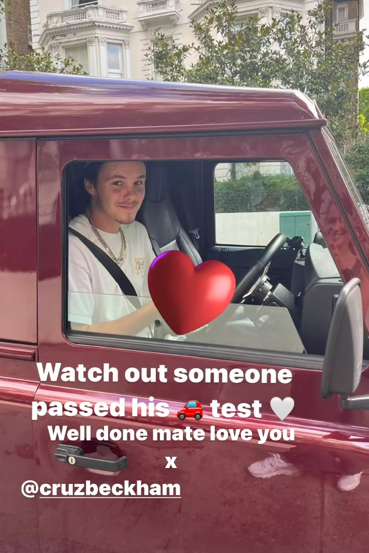 David Beckham Celebrates Son Cruz Passing His Driving Test: &lsquo;Well Done Mate Love You&rsquo;