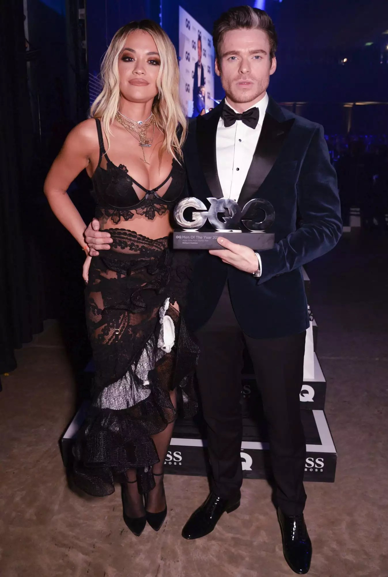 Mandatory Credit: Photo by Richard Young/Shutterstock (10377381v) Rita Ora and Richard Madden GQ Men of the Year Awards, Dinner and Awards, Tate Modern, London, UK - 03 Sep 2019