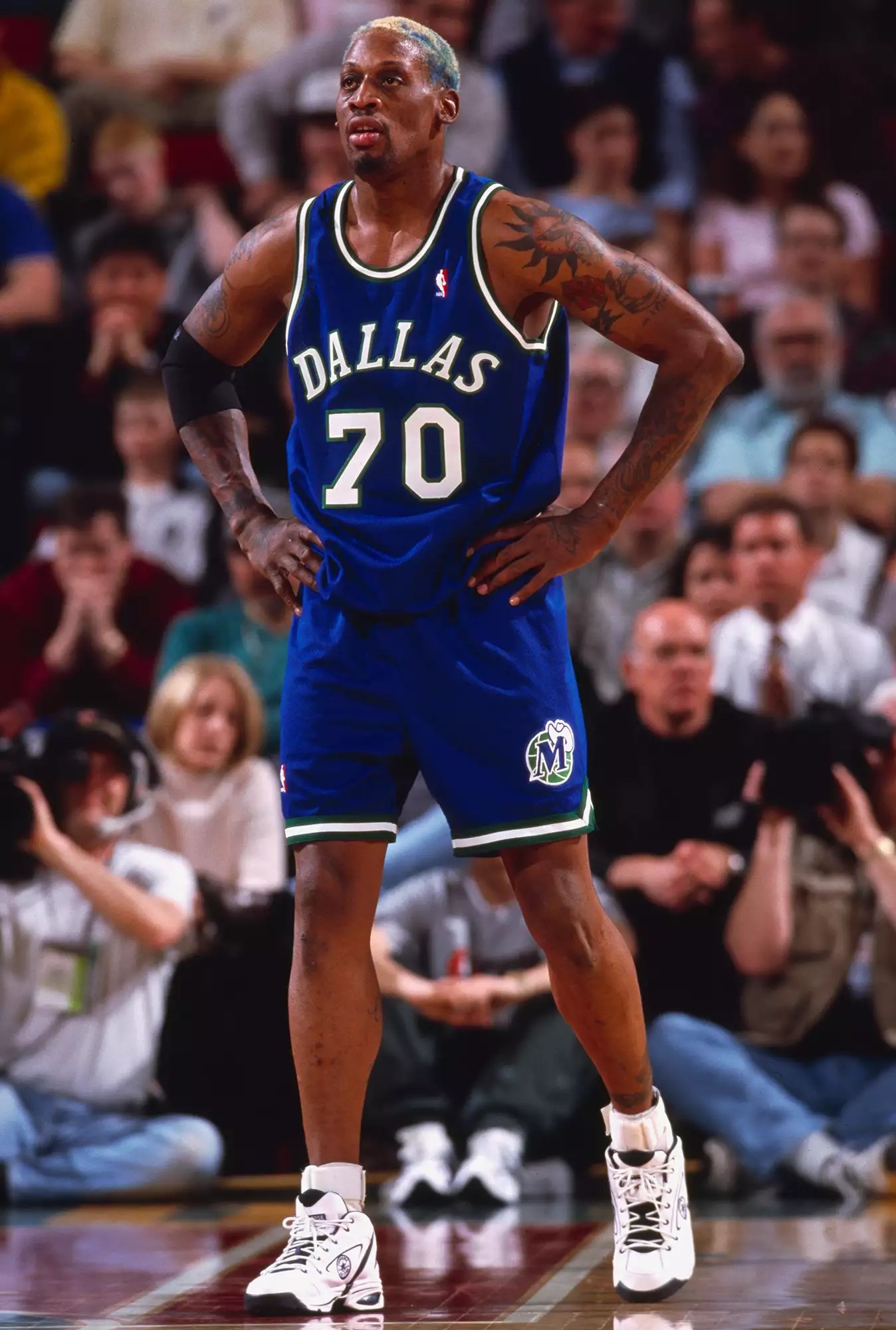 Dennis Rodman during the NBA Midwest Division basketball game on March 7, 2000.