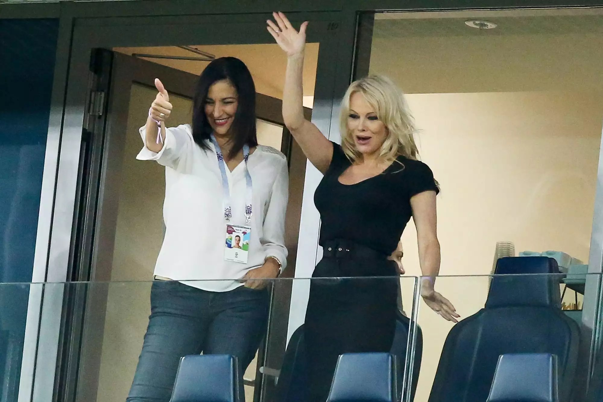 Celebrities Attend France v Belgium At 2018 World Cup