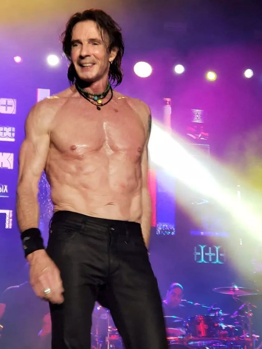 Rick Springfield shirtless on stage