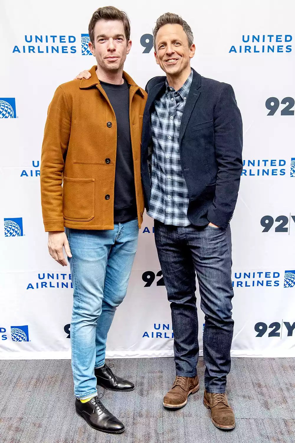 John Mulaney and Seth Meyers attend &ldquo;John Mulaney &amp; The Sack Lunch Bunch Conversation and Screening&rdquo; at 92nd Street Y on January 20, 2020 in New York City