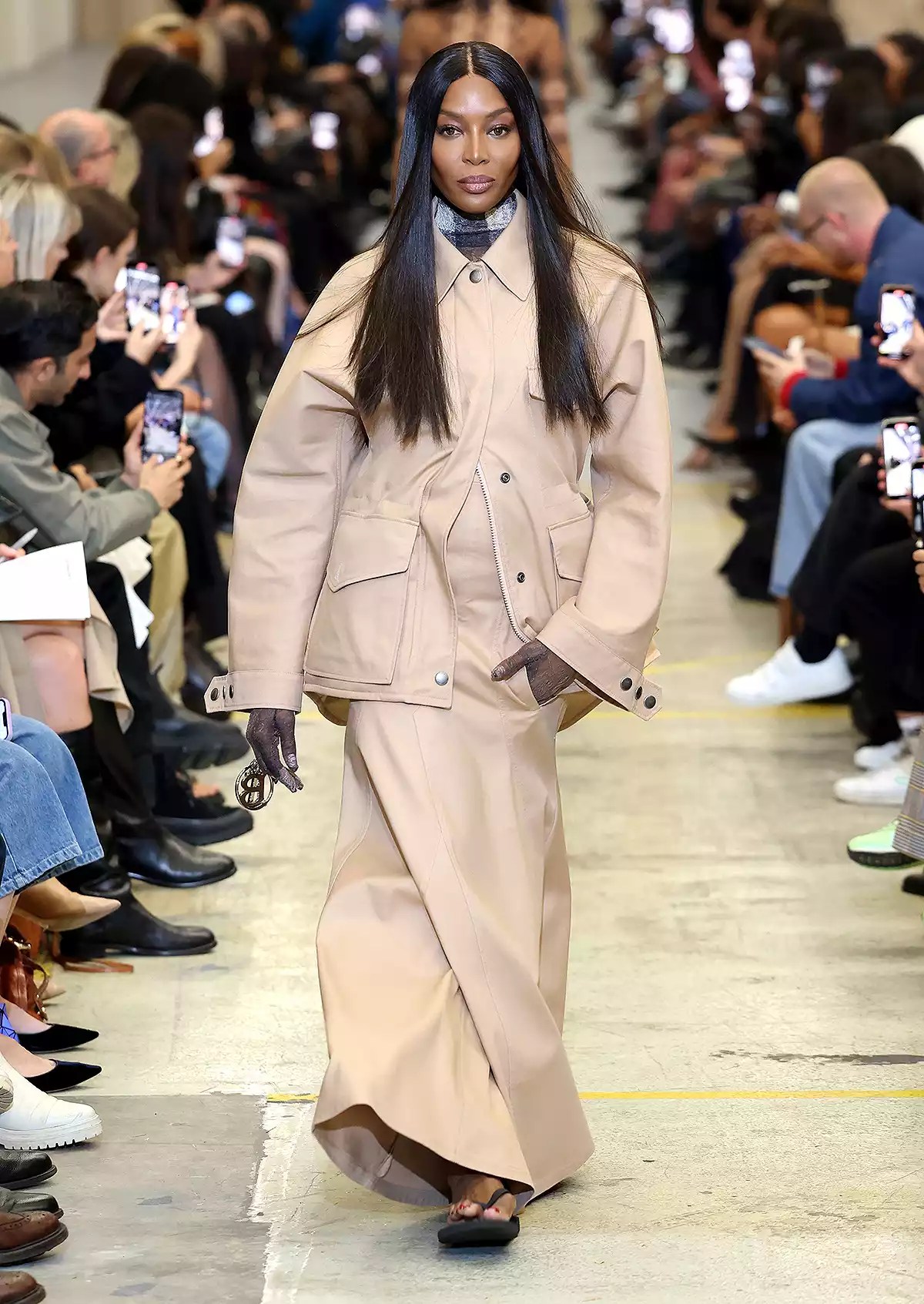 Naomi Campbell walks the runway during the Burberry show during London Fashion Week September 2022 on September 26, 2022