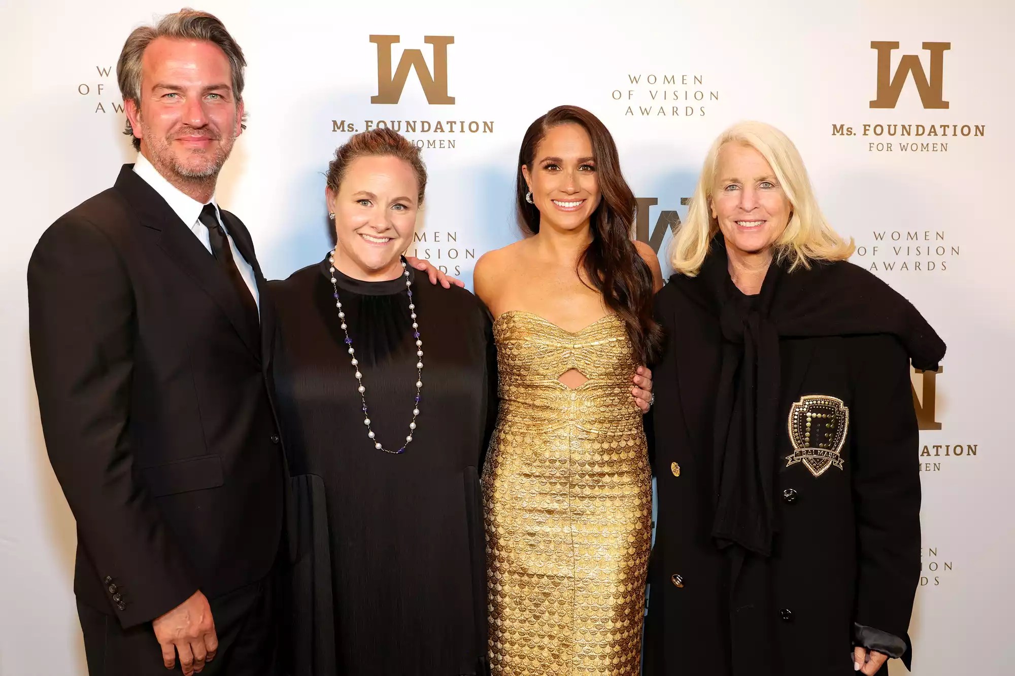 Markus Anderson, Genevieve Hillis, Meghan, The Duchess of Sussex, and Jill Smoller attend the Ms. Foundation Women of Vision Awards: Celebrating Generations of Progress &amp; Power at Ziegfeld Ballroom