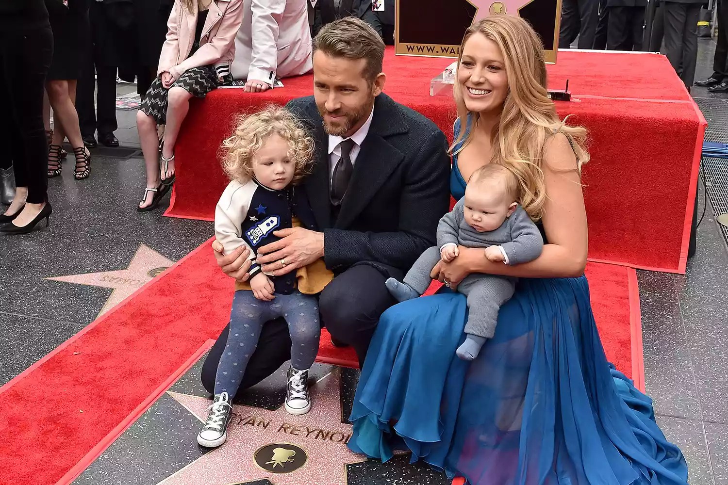 Ryan Reynolds and Blake Lively with daughters James Reynolds and Ines Reynolds