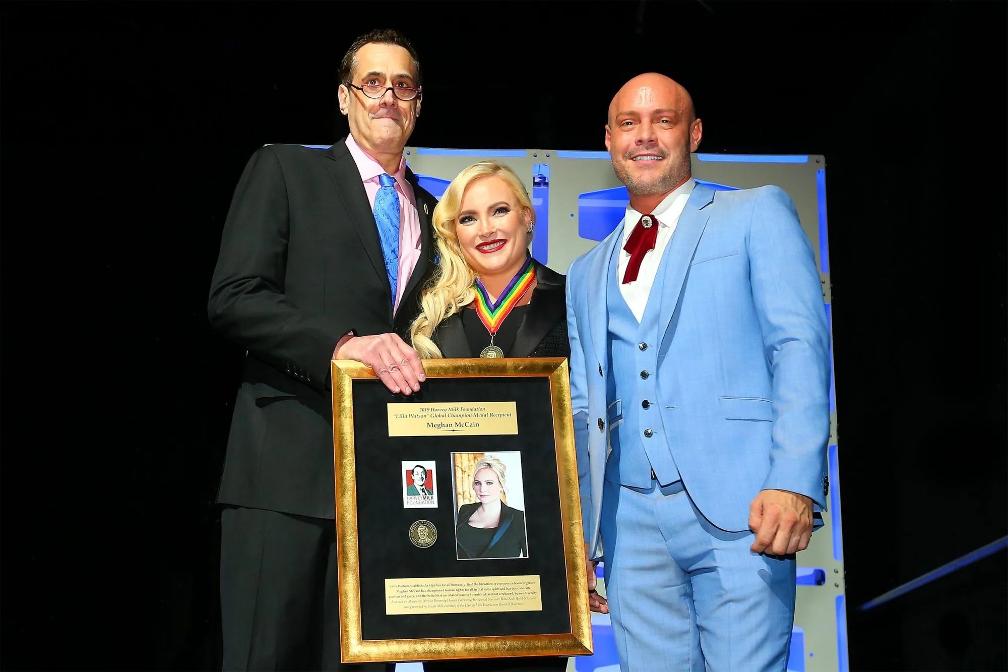 Meghan McCain receives the Lilla Watson Medal during the Diversity Honors dinner