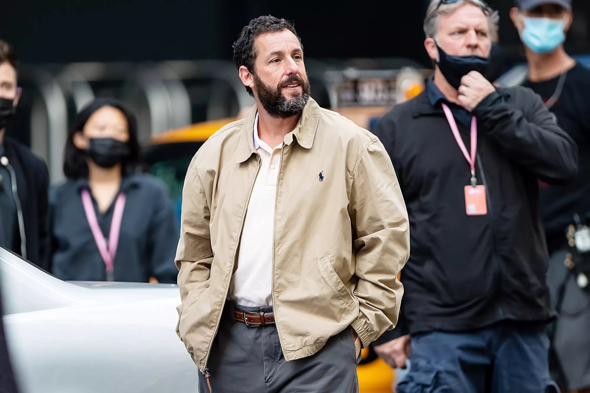Adam Sandler is seen filming scenes on the set of Netflix feature film, &ldquo;Hustle&rdquo; on September 20, 2021 in Philadelphia, Pennsylvania.
