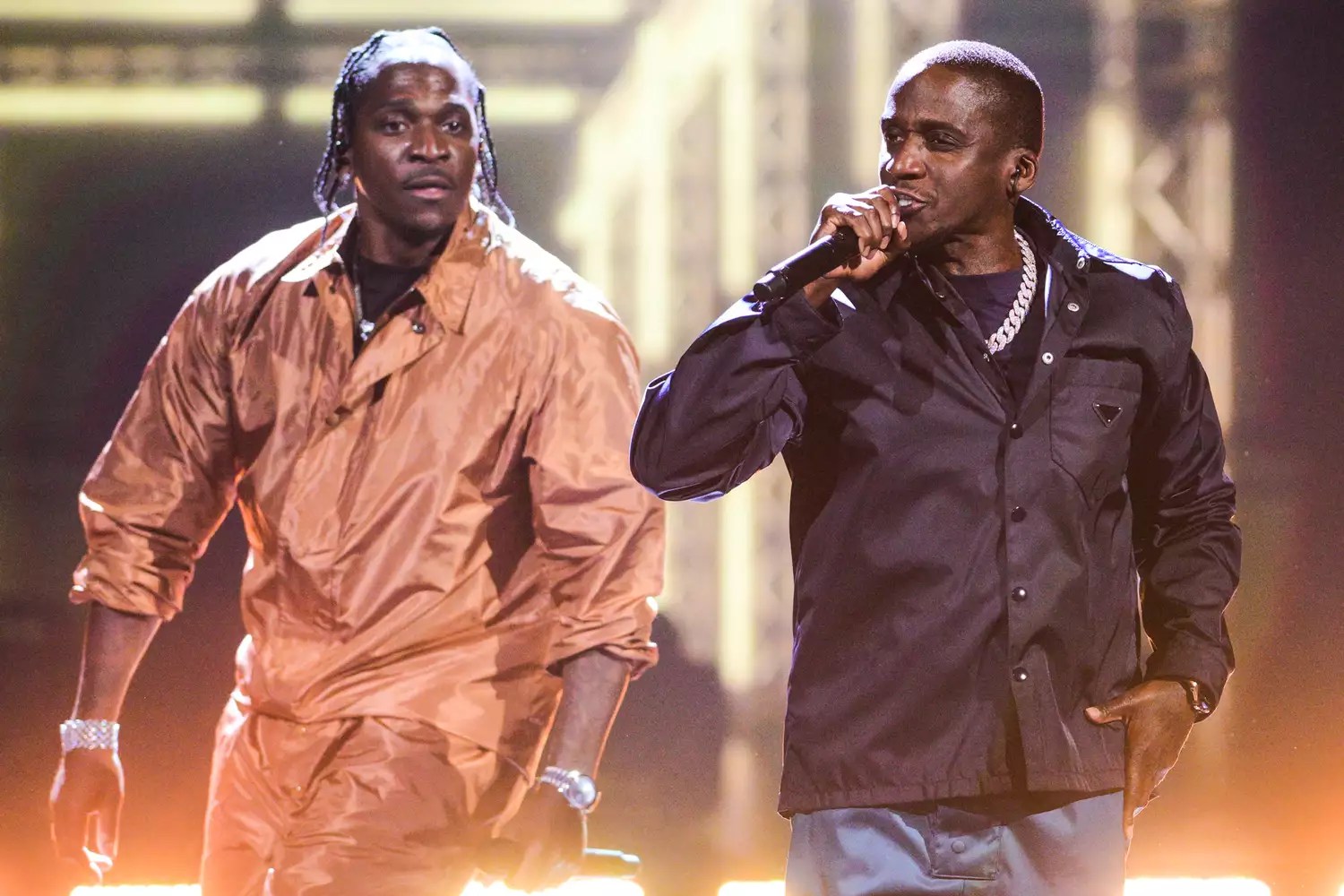 The Clipse, No Malice and Pusha-T, perform onstage during the BET Hip Hop Awards 2022