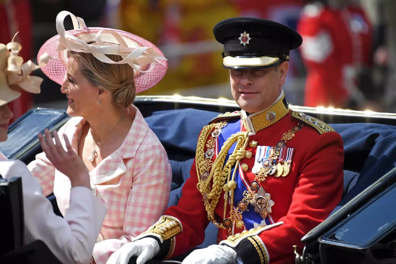 Prince Edward, Earl of Wessex, Sophie, Countess of Wessex during the Trooping the Colour parade