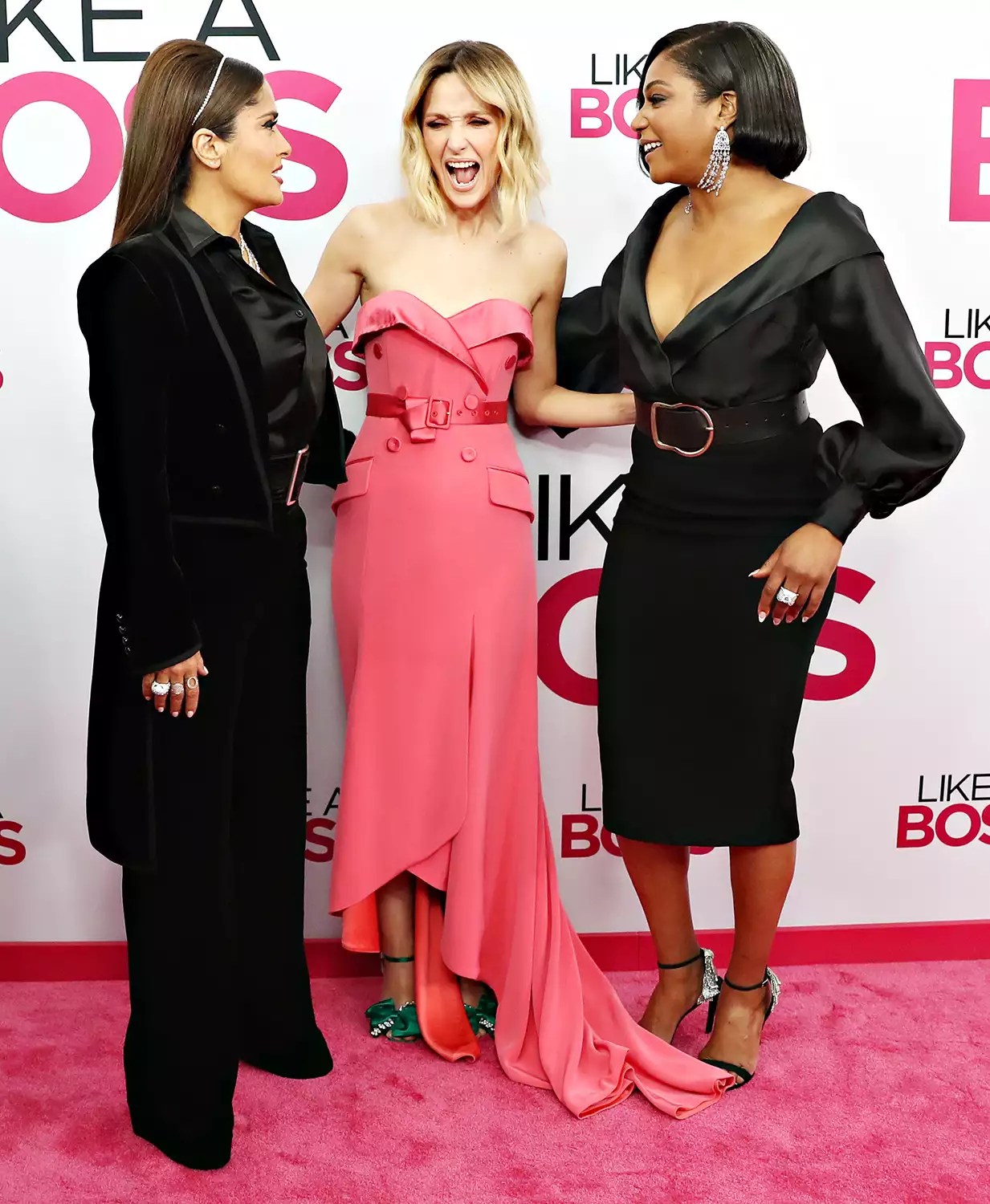 Salma Hayek, Rose Byrne and Tiffany Haddish attend the world premiere of &ldquo;Like A Boss&rdquo; at SVA Theater on January 07, 2020 in New York City