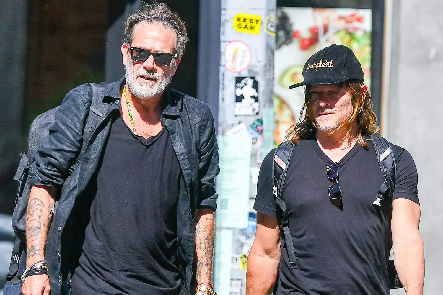 Norman Reedus and Jeffrey Dean Morgan have a mini Walking Dead reunion in New York City. The duo co-starred in the popular series which ran from 2010-2022.