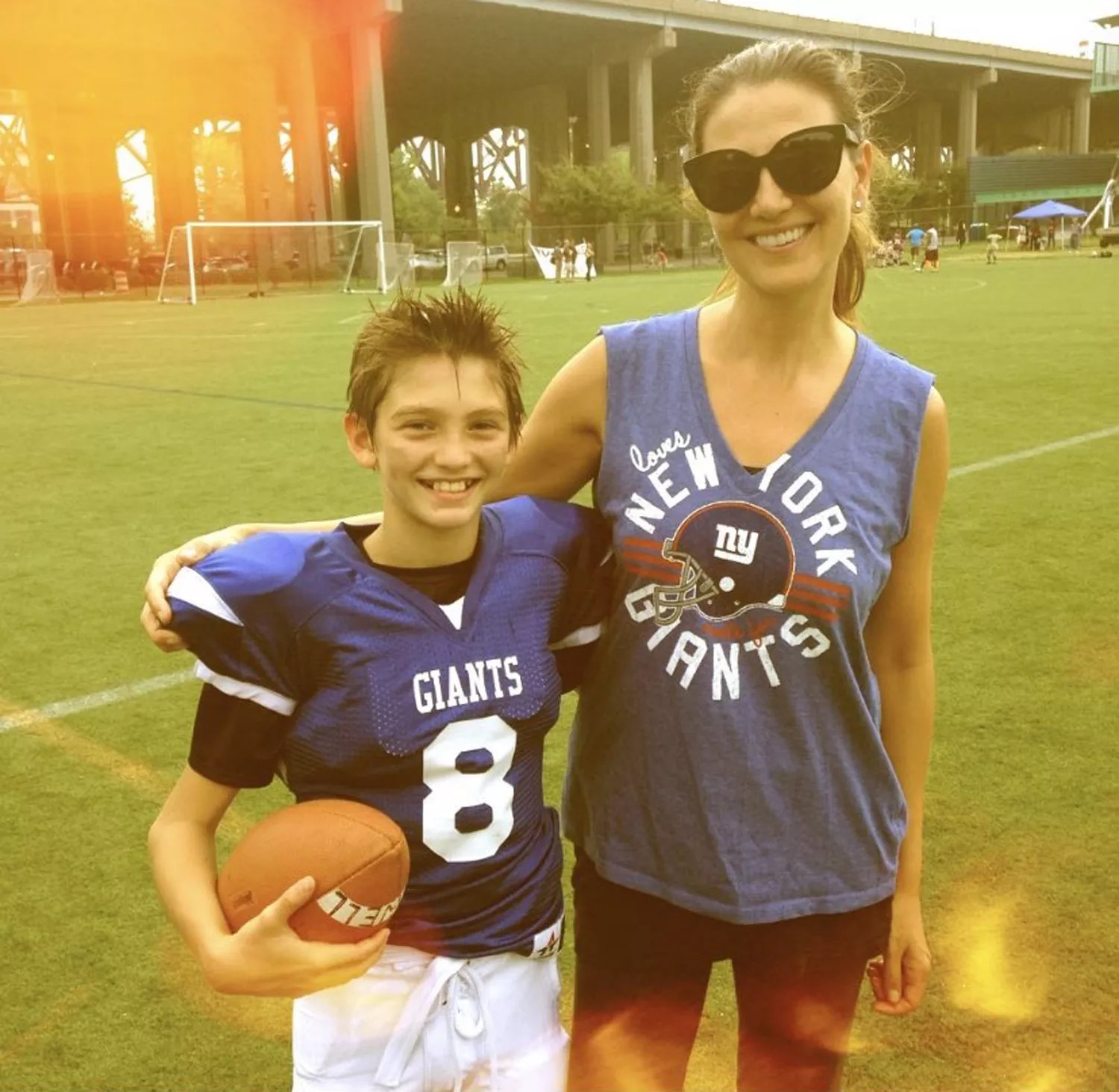 Alex Brown QB and his mom