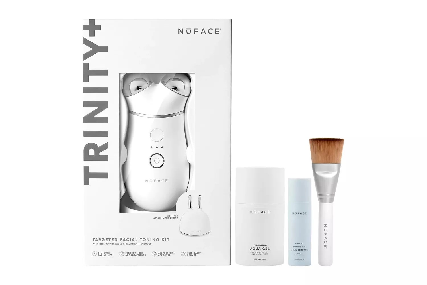 NuFace Trinity+ Starter Kit with Eye and Lip Attachment