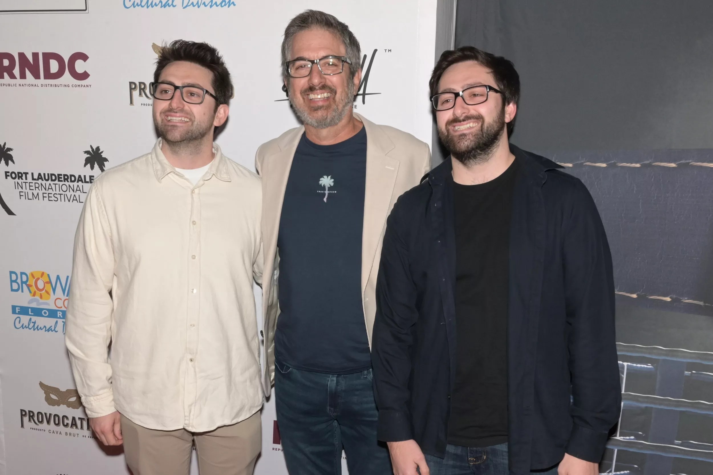 Ray Romano with twin sons Matt Romano, and Greg Romano attends 39th Annual Fort Lauderdale International Film Festival.