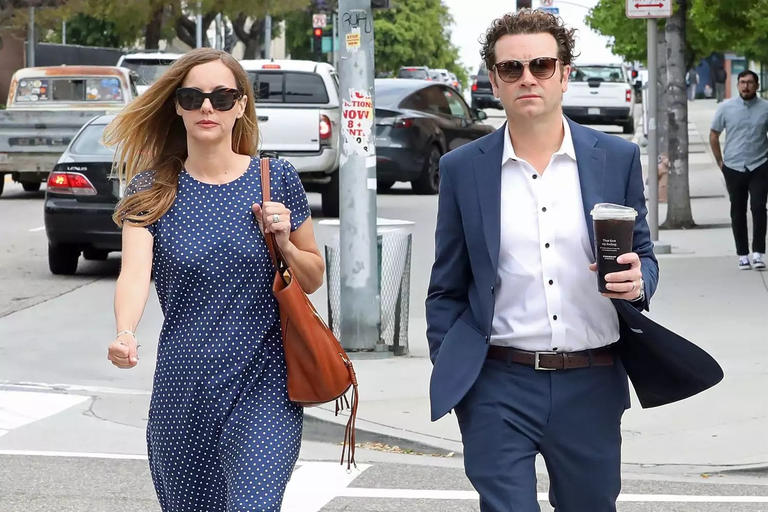 Danny Masterson is seen arriving in court today with wife Bijou Phillips