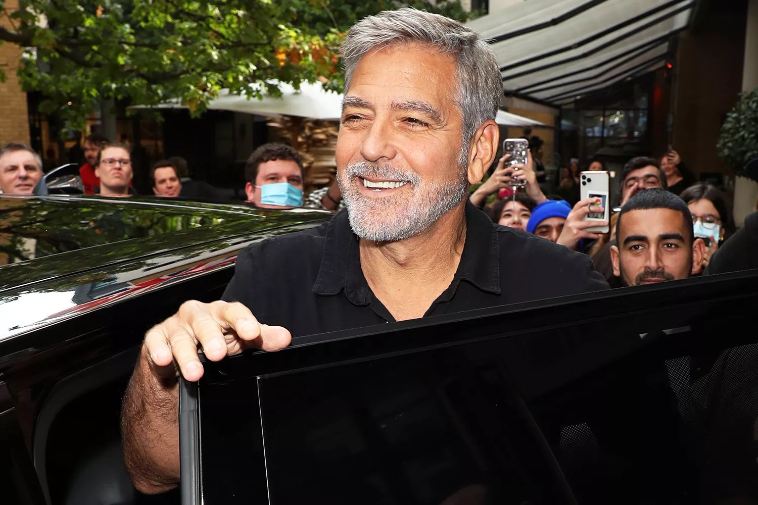 George Clooney promoting &lsquo;The Tender Bar&rsquo; at the Ham Yard Hotel for Deadline Contenders Presentation at part of the London Film Festival on October 09, 2021 in London, England.