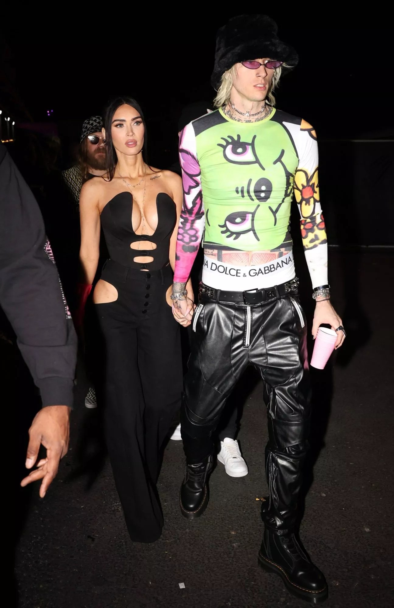 MGK and Megan Fox exit Drake&rsquo;s Super Bowl party at Hanger 1 in Scottsdale ahead of Super Bowl LVII