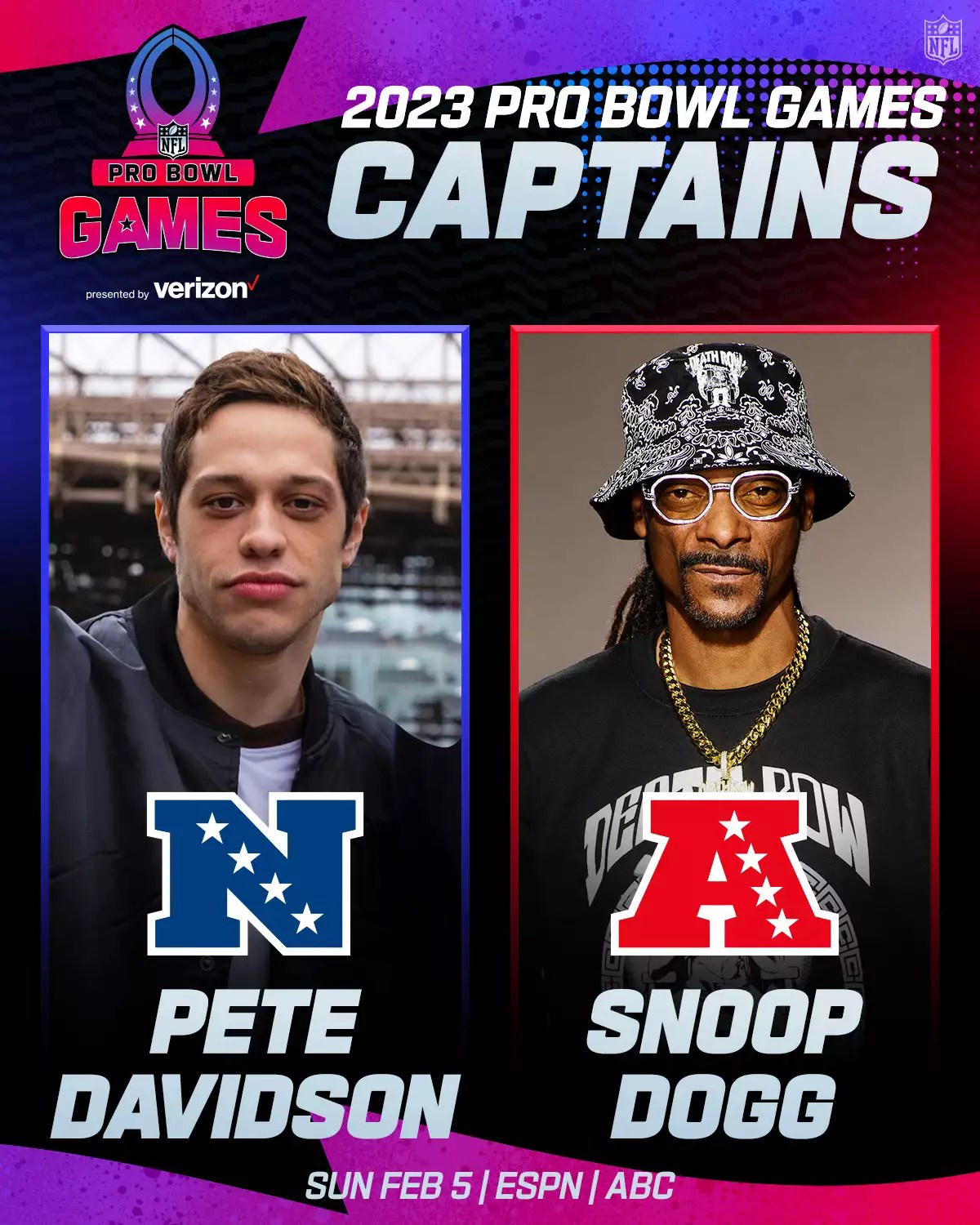 Pete Davidson &amp; Snoop Dogg Revealed as Pro Bowl Team Captains: &lsquo;The Competition Is Going to Go Off&rsquo;