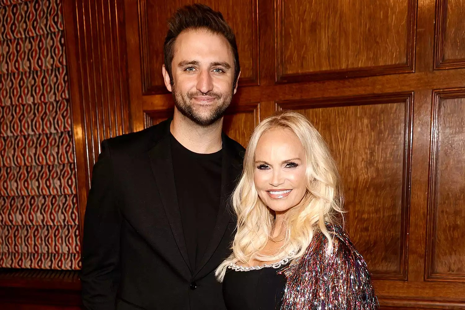 Josh Bryant and Kristin Chenoweth attend front row for the Christian Siriano SS2022 Fashion Show at Gotham Hall on September 07, 2021 in New York City.