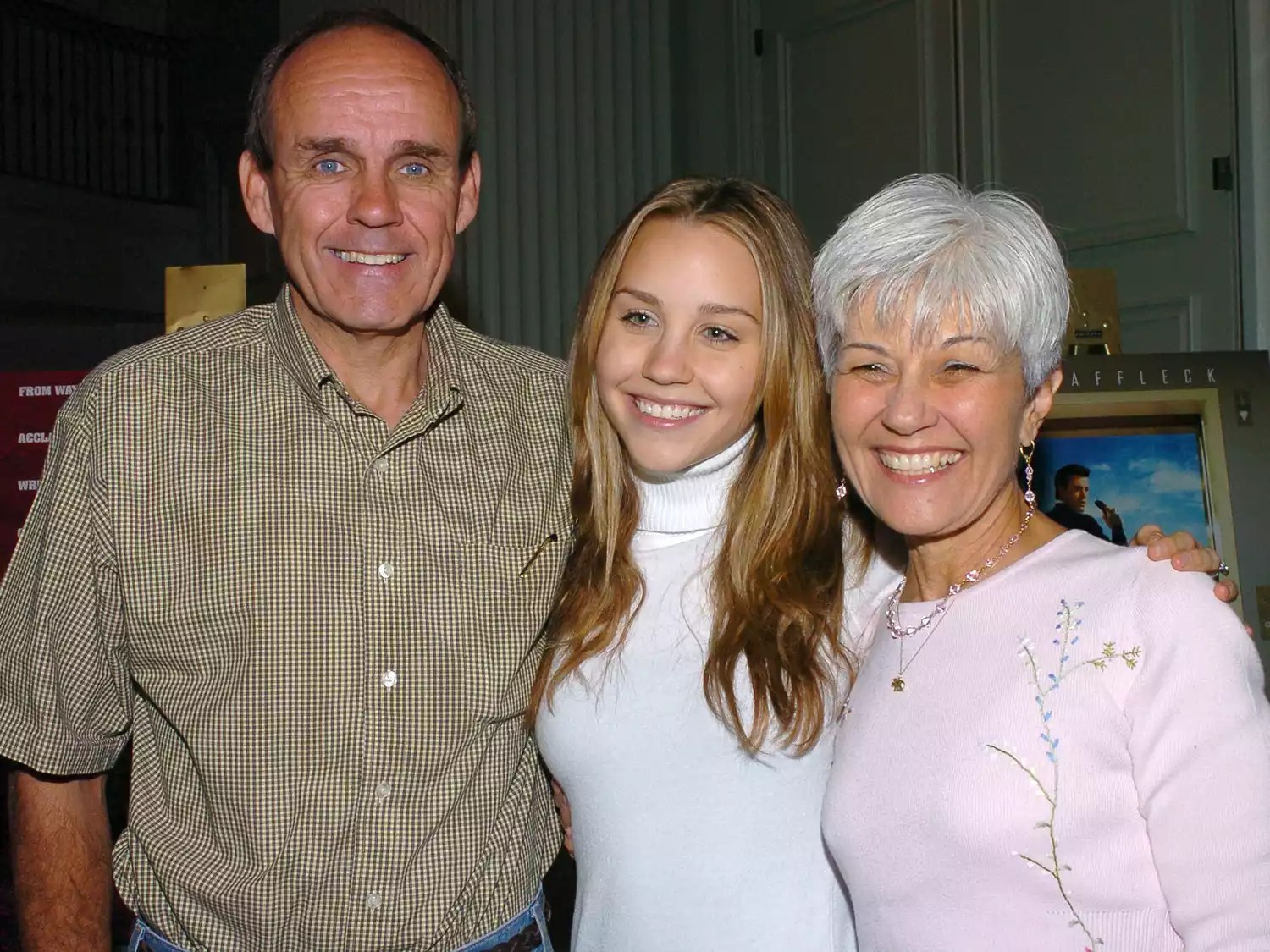 Amanda Bynes with parents Rick and Lynn Bynes.