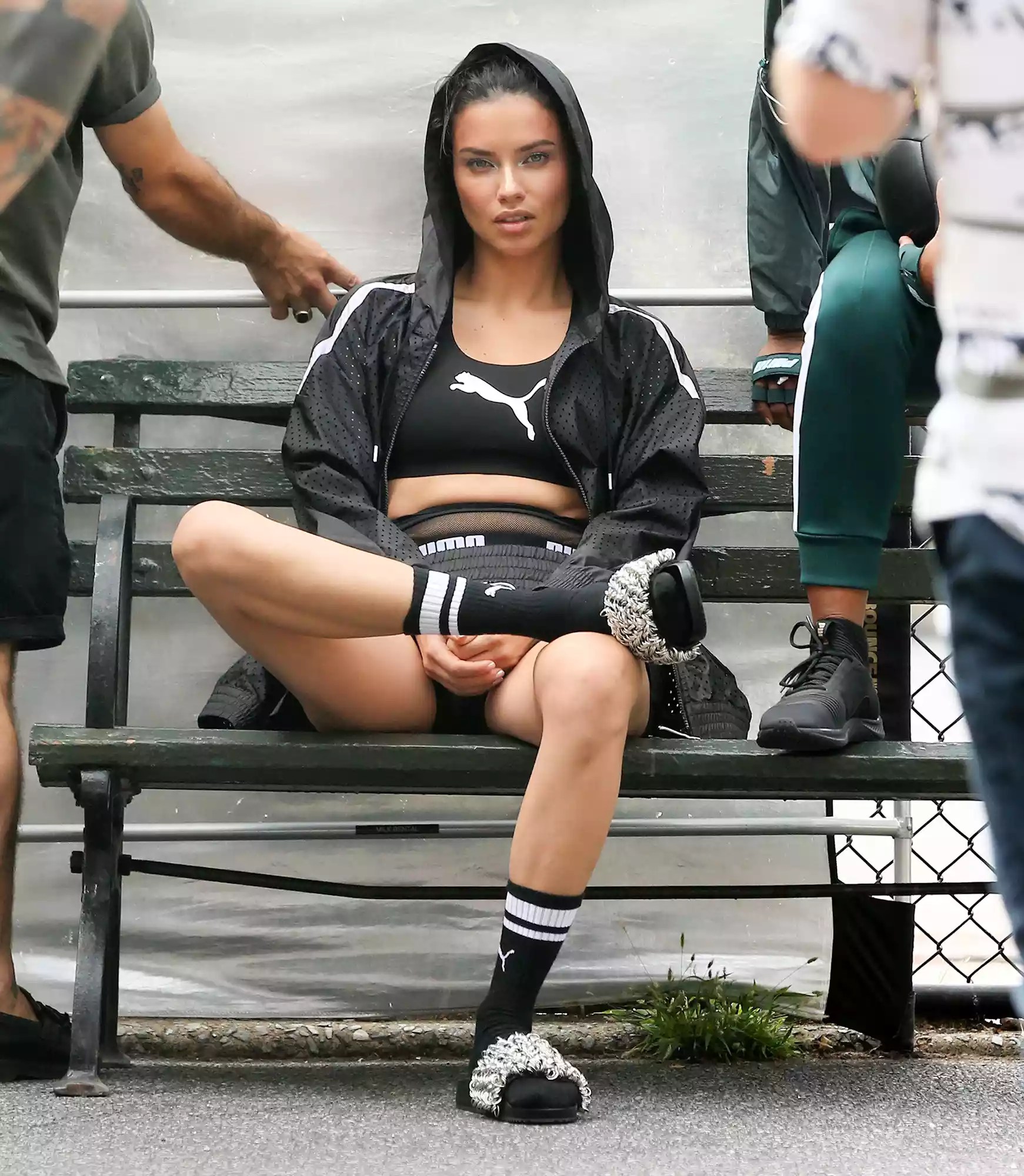 Supermodel Adriana Lima shoots for Puma in Soho in New York City, New York on July 27, 2018.