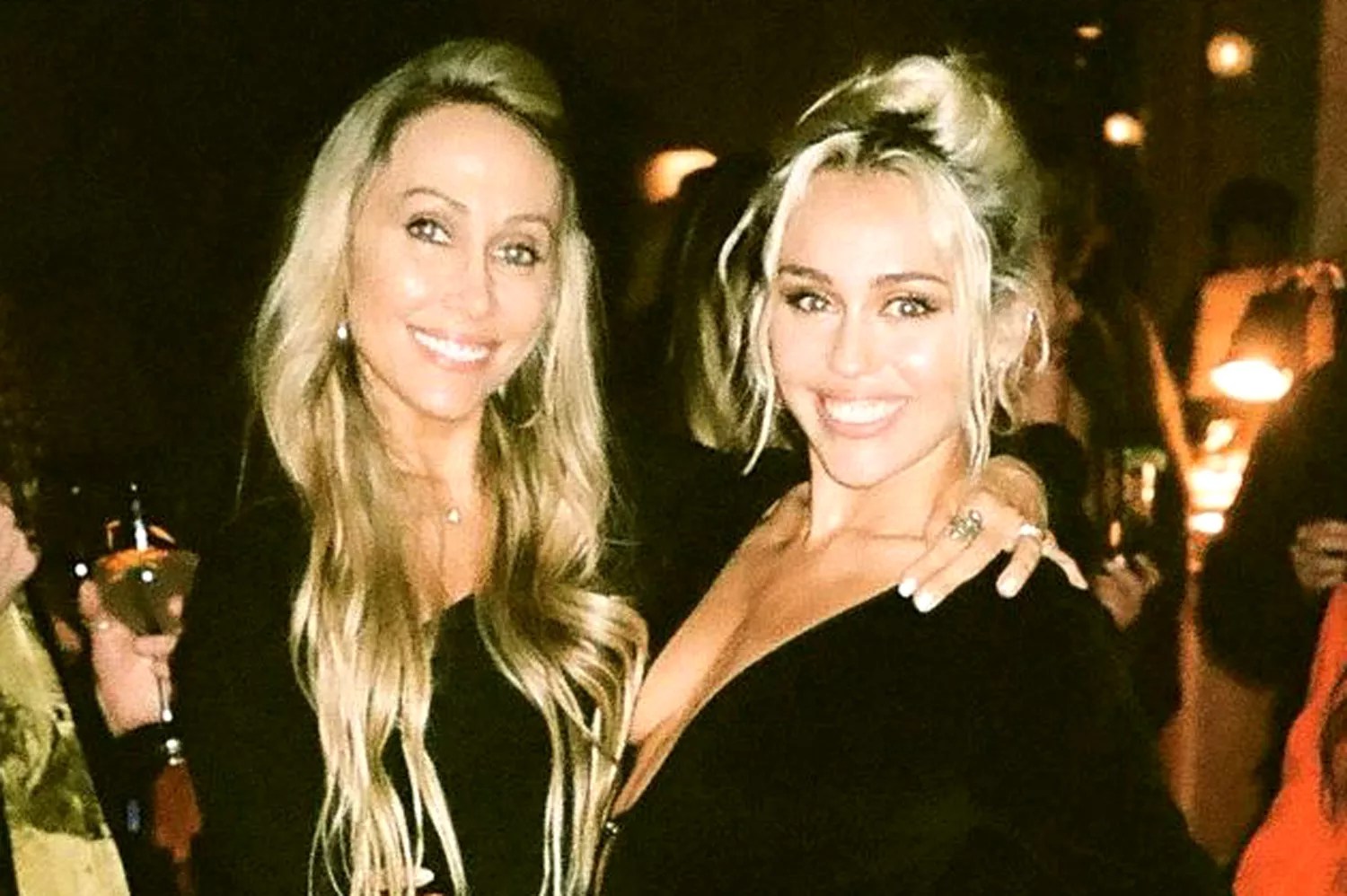 Tish Cyrus and Husband Dominic Purcell Visit Miley Cyrus Poster Before Wedding