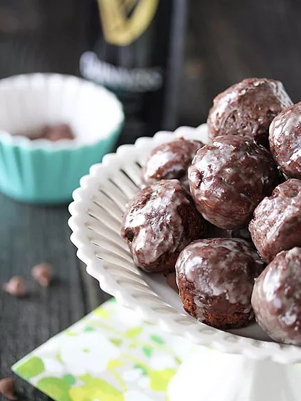 GUINNESS &amp; CHOCOLATE GLAZED DOUGHNUT HOLES