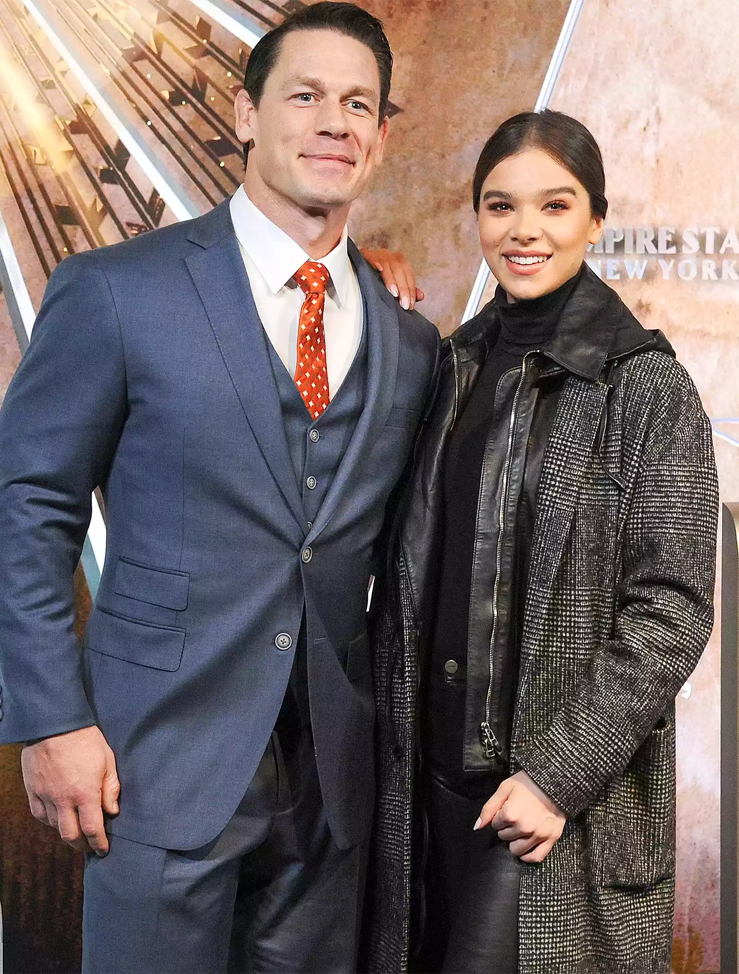 John Cena and Hailee Steinfeld Light Empire State Building