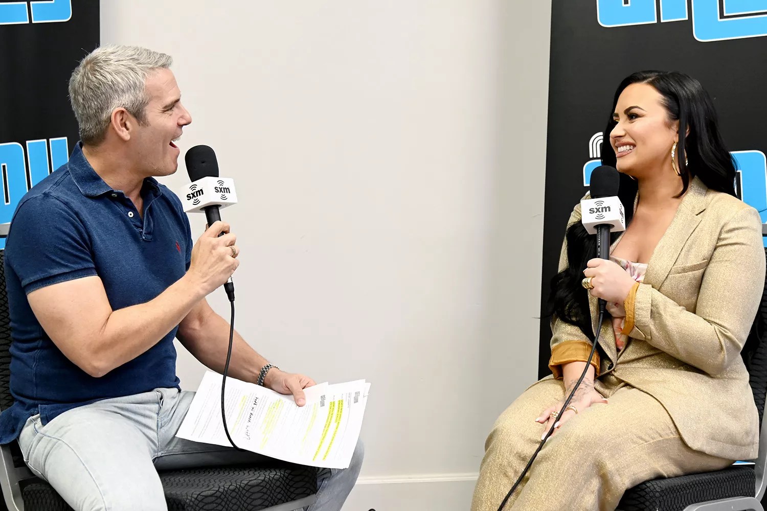 Andy Cohen sits down with Demi Lovato on SiriusXM&rsquo;s Radio Andy on January 30, 2020 in Miami, Florida