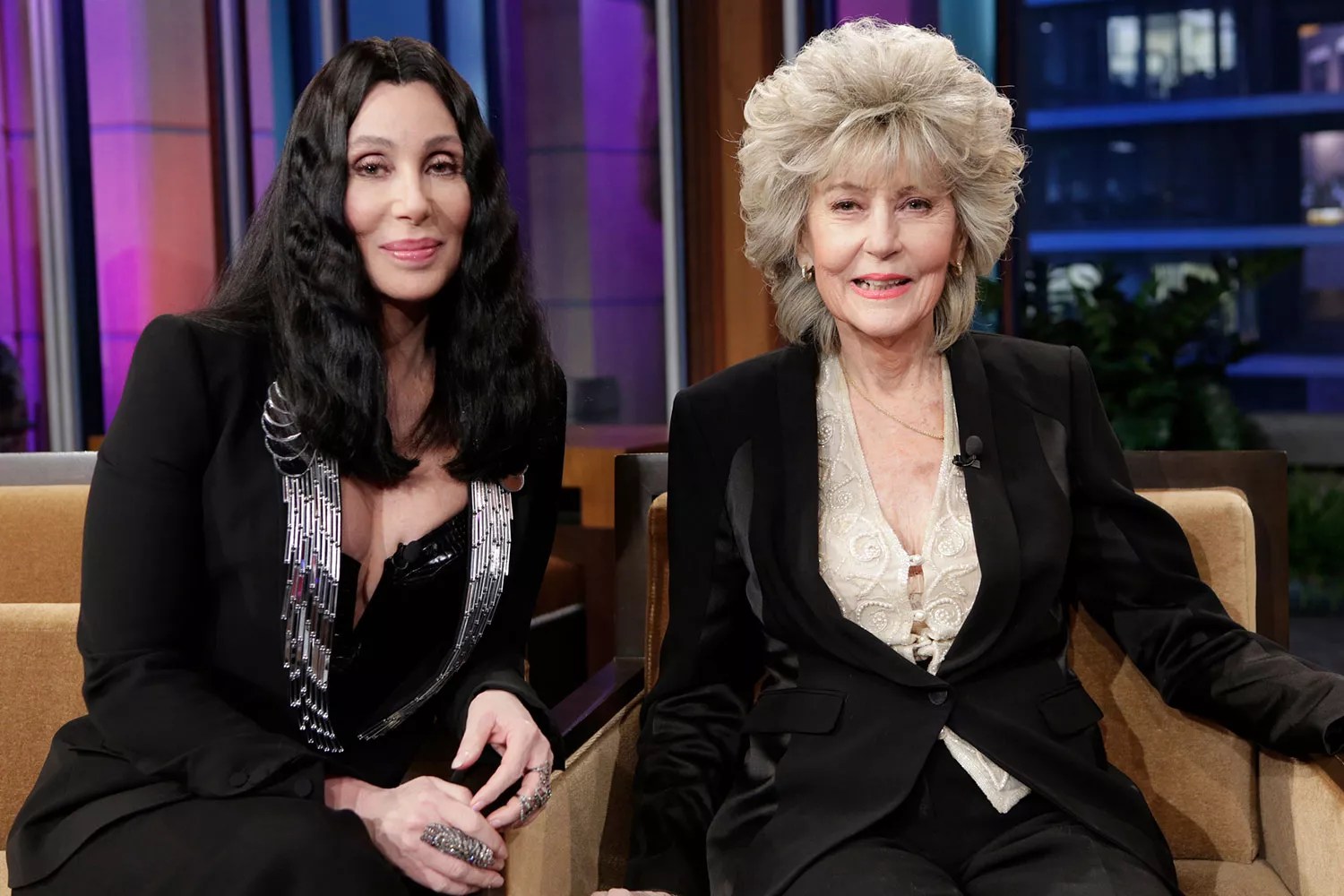 THE TONIGHT SHOW WITH JAY LENO &ndash; (EXCLUSIVE COVERAGE) Episode 4451 &ndash; Pictured: (l-r) Musicians Cher, Georgia Holt during a commercial break on April 30, 2013 &ndash; (Photo by: Margaret Norton/NBCU Photo Bank/NBCUniversal via Getty Images via Getty Images)
