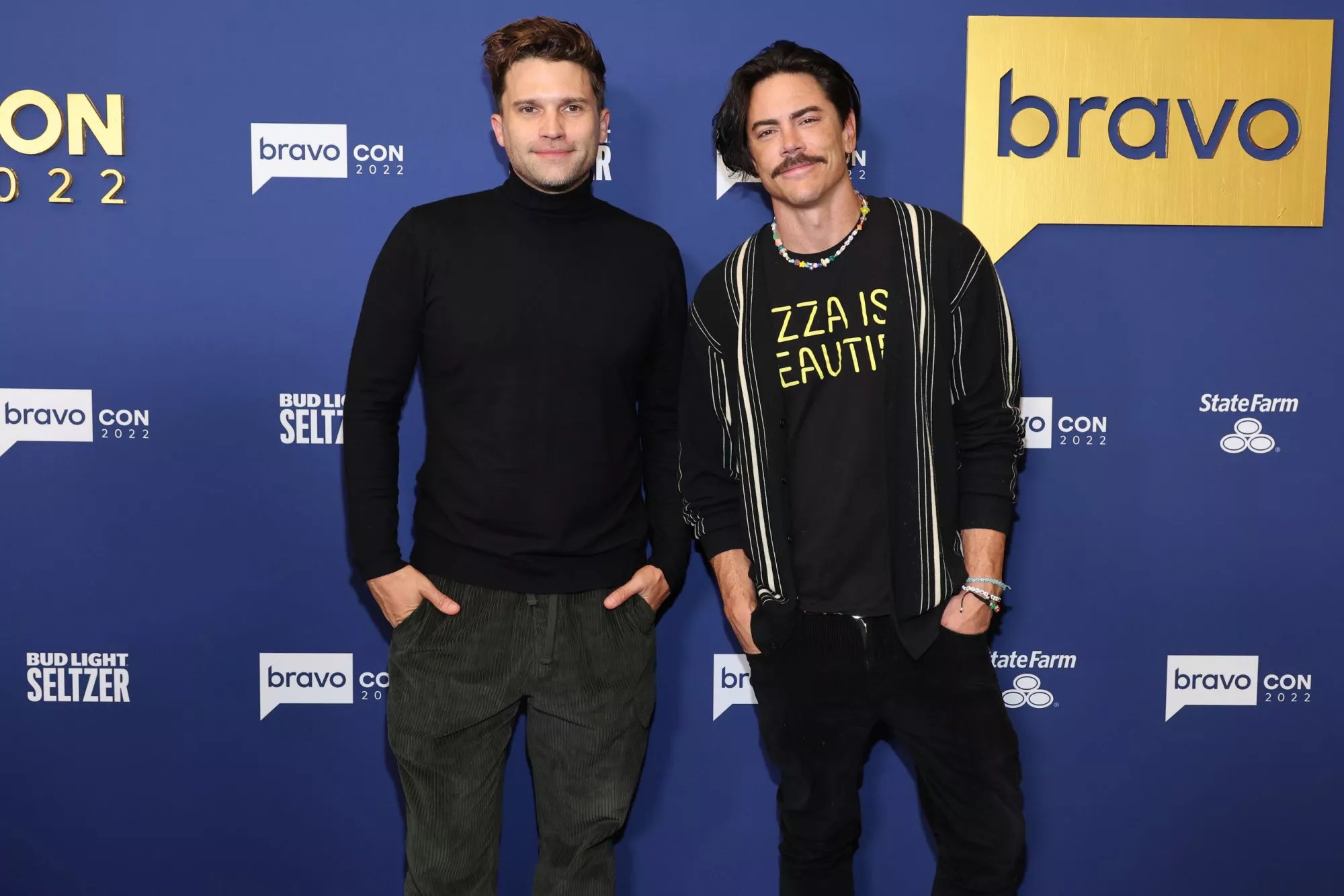 BRAVOCON &ndash; BravoCon 2022 Red Carpet from the Javits Center in New York City on Saturday, October 15, 2022 &ndash; Pictured: (l-r) Tom Schwartz, Tom Sandoval &ndash; (Photo by: Cindy Ord/Bravo via Getty Images)