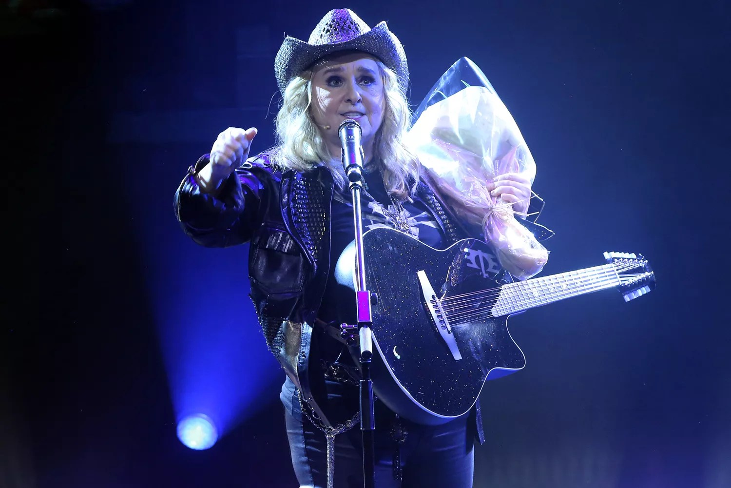 Melissa Etheridge during the opening night curtain call for &ldquo;Melissa Etheridge: My Window&rdquo; on Broadway at The Circle in the Square Theater on September 28, 2023 in New York