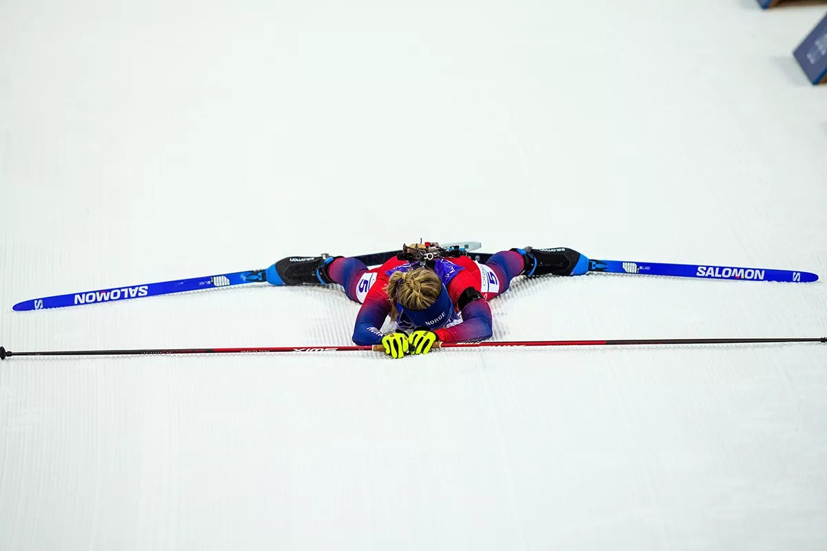 Marte Olsbu Roeiseland of Team Norway wins the gold medal during the Olympic Games 2022, Women&rsquo;s Biathlon Sprint Classic on February 11, 2022