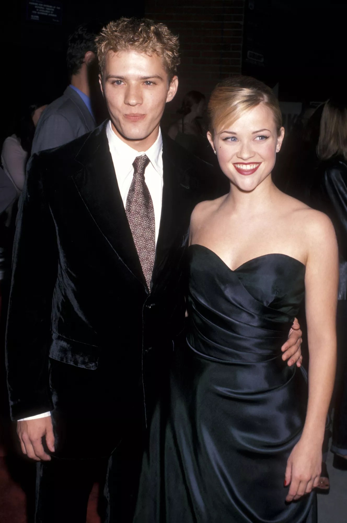 Ryan Phillippe and actress Reese Witherspoon attend the &ldquo;Pleasantville&rdquo; Westwood Premiere on October 19, 1998 at Mann National Theatre in Westwood, California. (photo by Ron Galella, Ltd./Wireimage)
