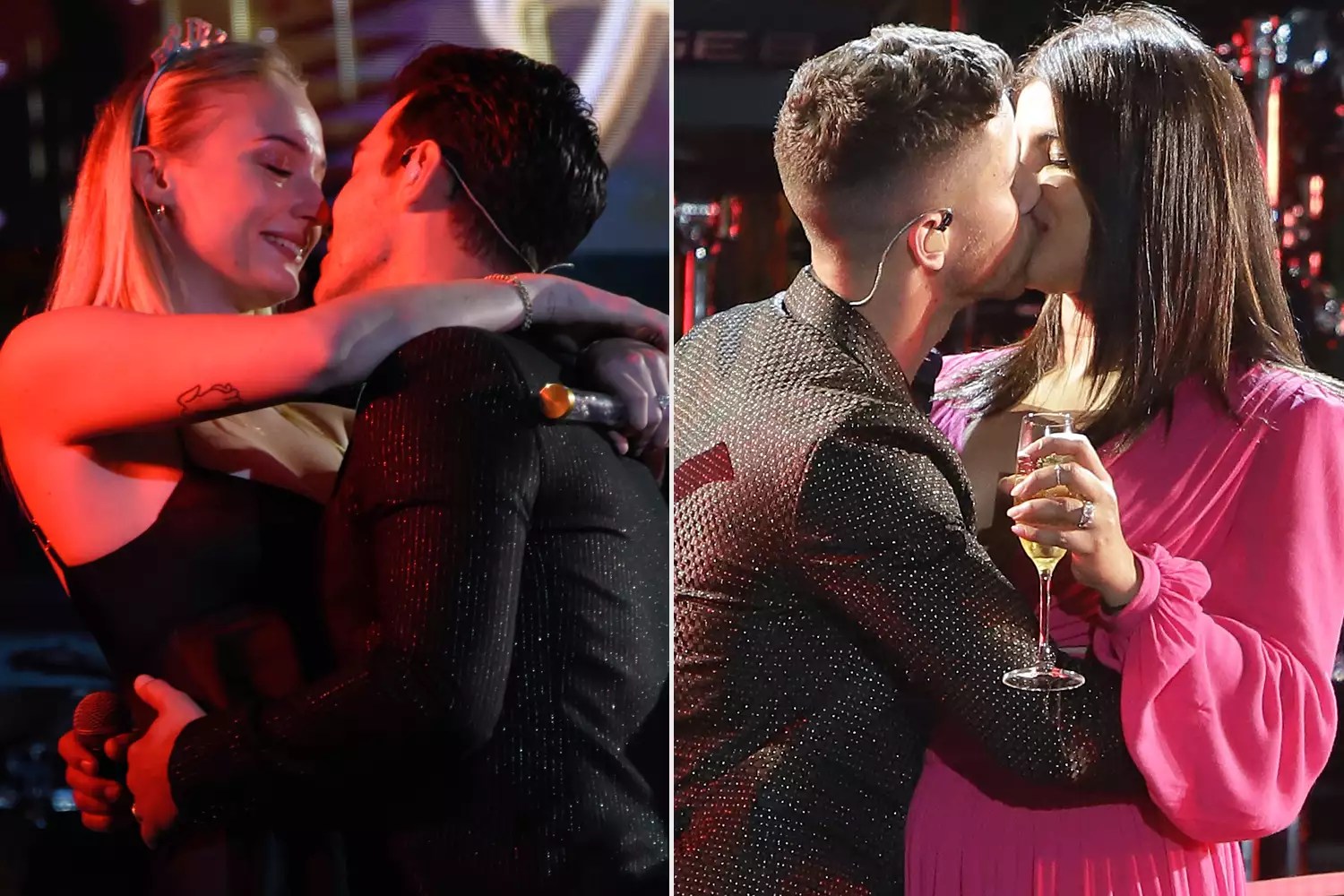 Sophie Turner, Joe Jonas; Nick Jonas, Priyanka Chopra