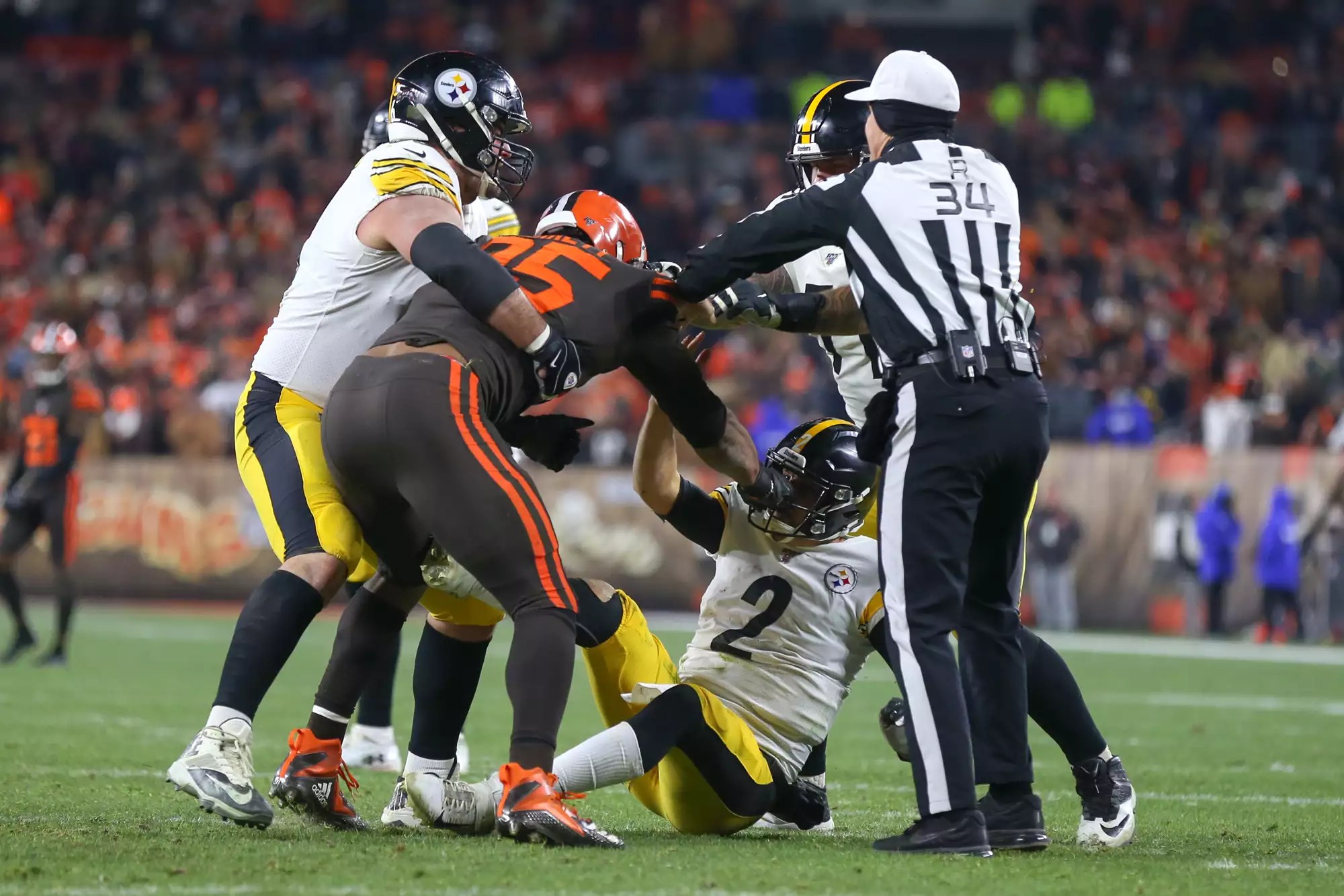 Myles Garrett; Mason Rudolph