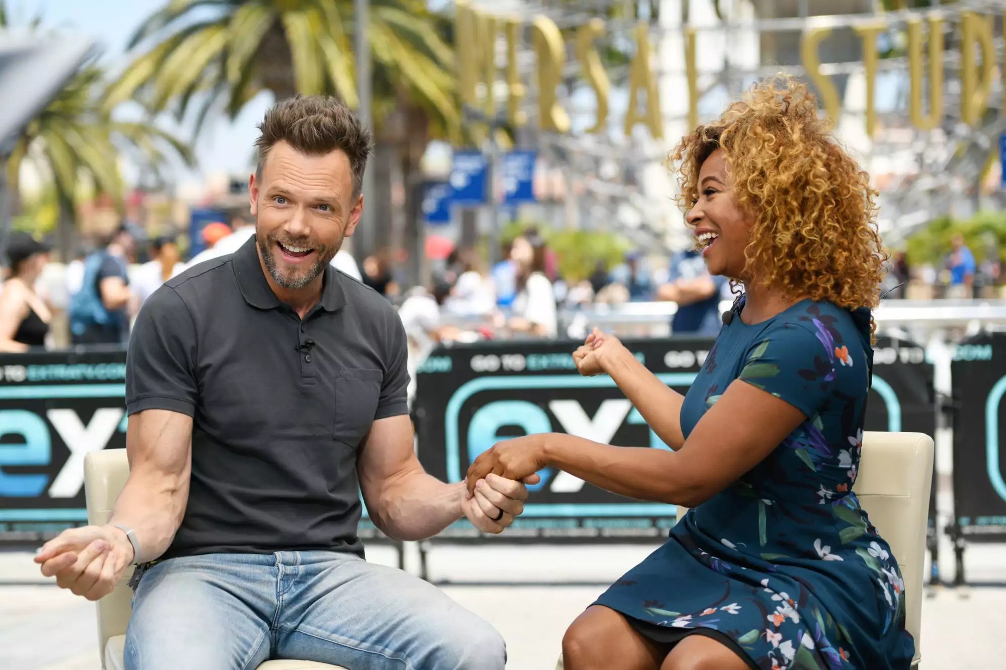 Joel McHale and Tanika Ray