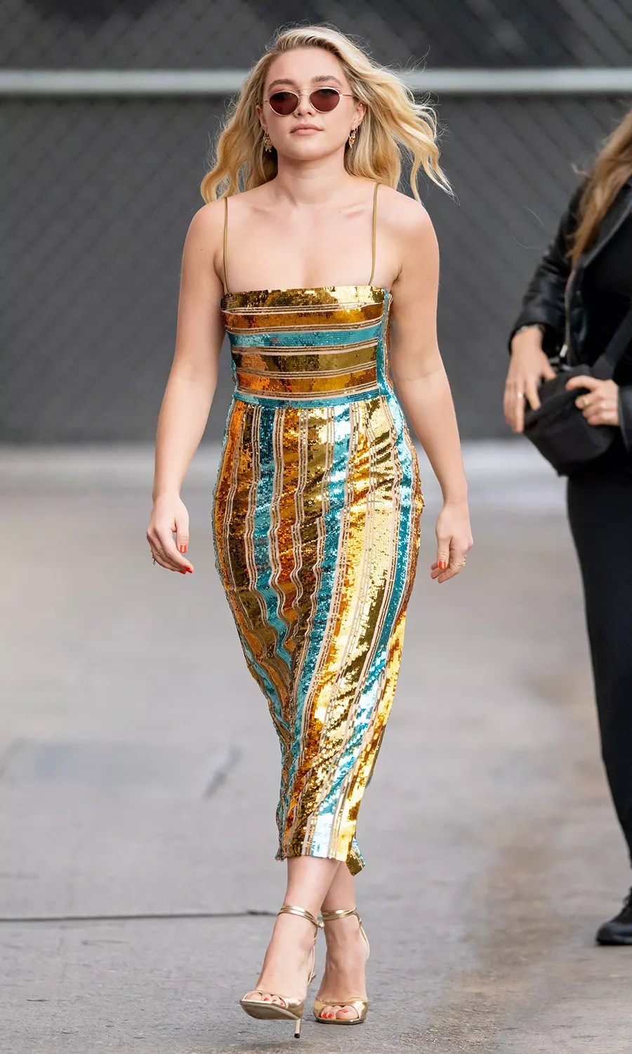 Florence Pugh is seen at &lsquo;Jimmy Kimmel Live&rsquo; on January 16, 2020 in Los Angeles, California