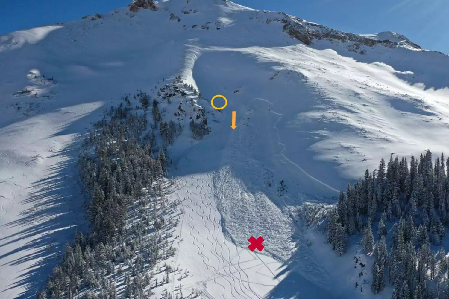 Aerial image of the accident site