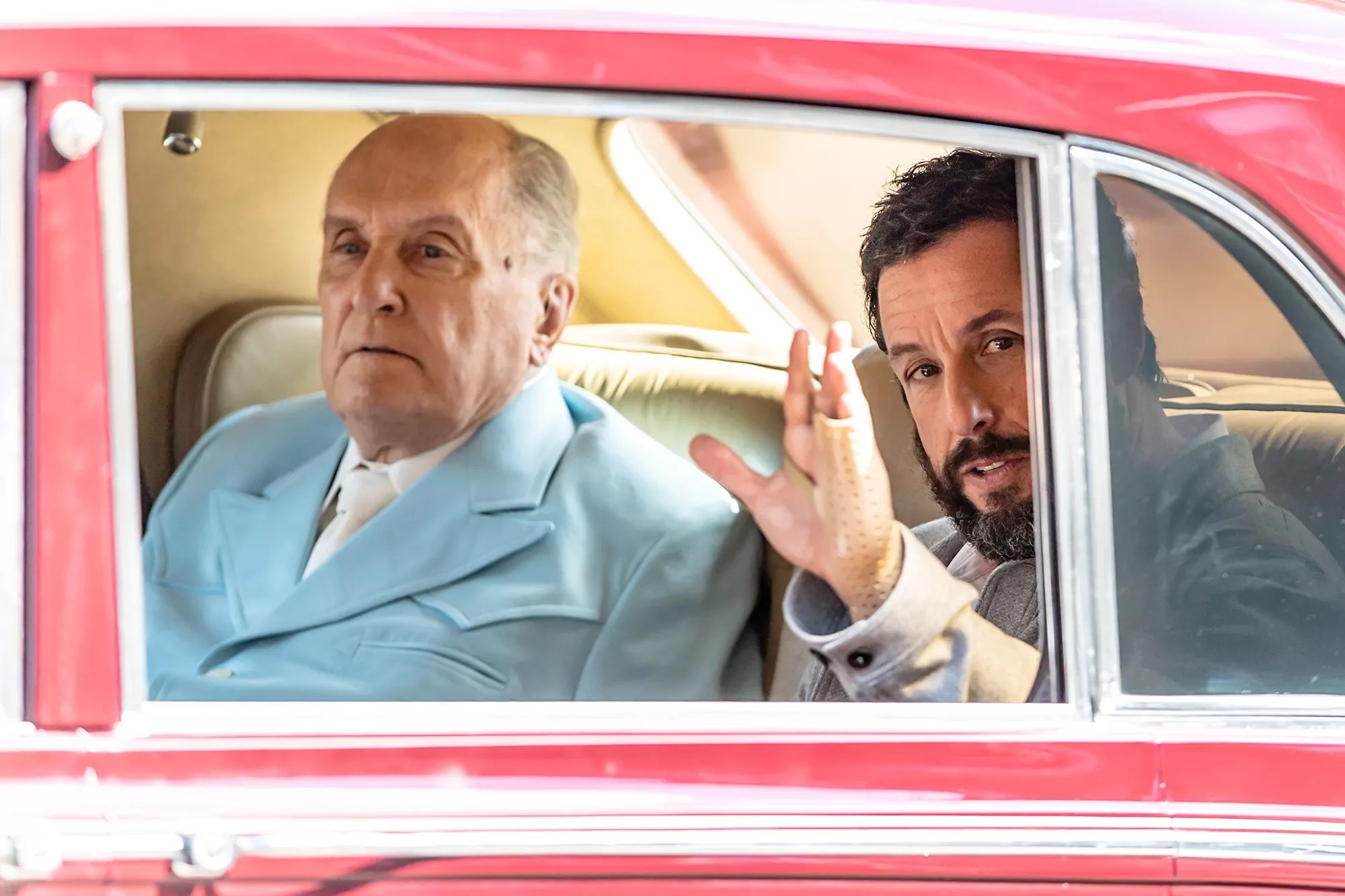 Robert Duvall and Adam Sandler are seen filming scenes on the set of Netflix feature film &ldquo;Hustle&rdquo; on September 29, 2021 in Philadelphia