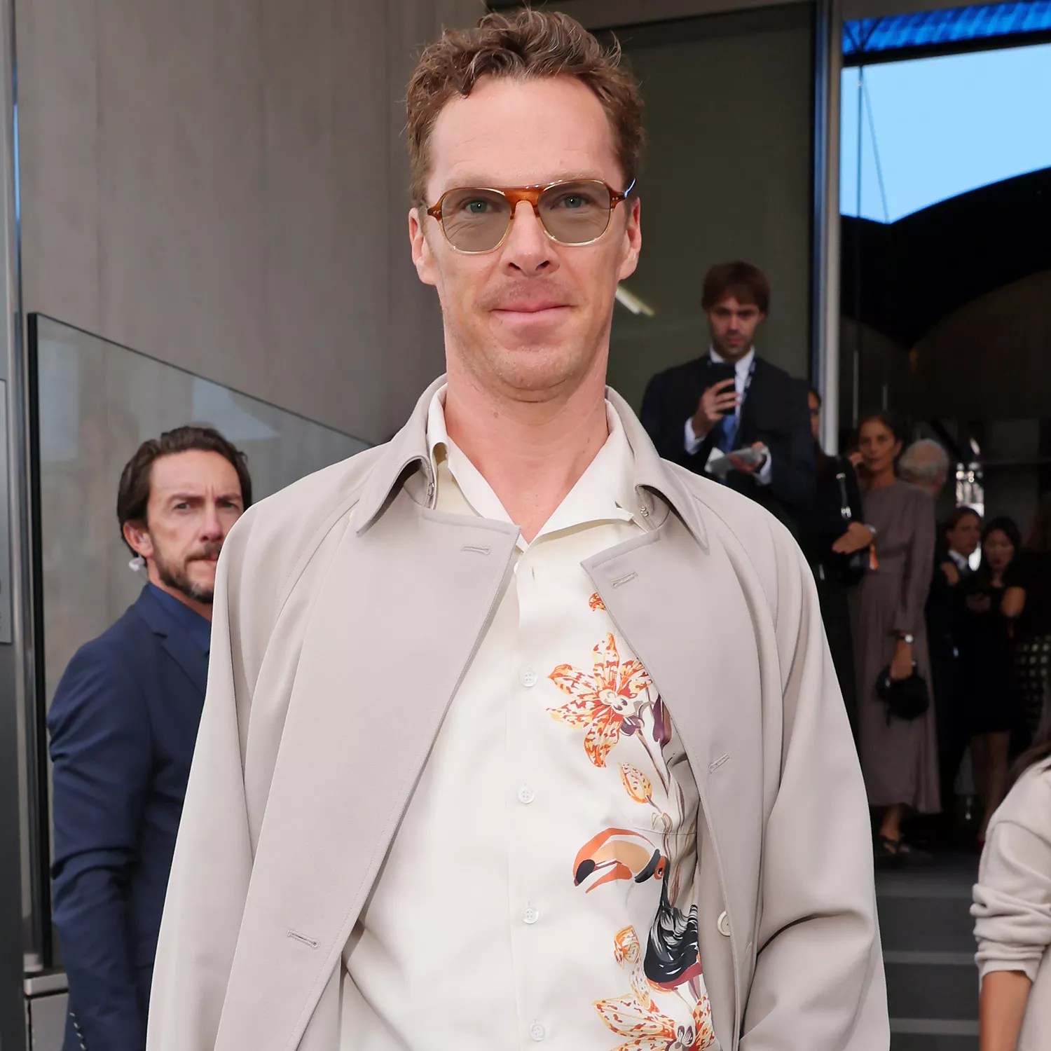Benedict Cumberbatch attends the Prada fashion show during the Milan Fashion Week Womenswear Spring/Summer 2024 on September 21, 2023 in Milan, Italy