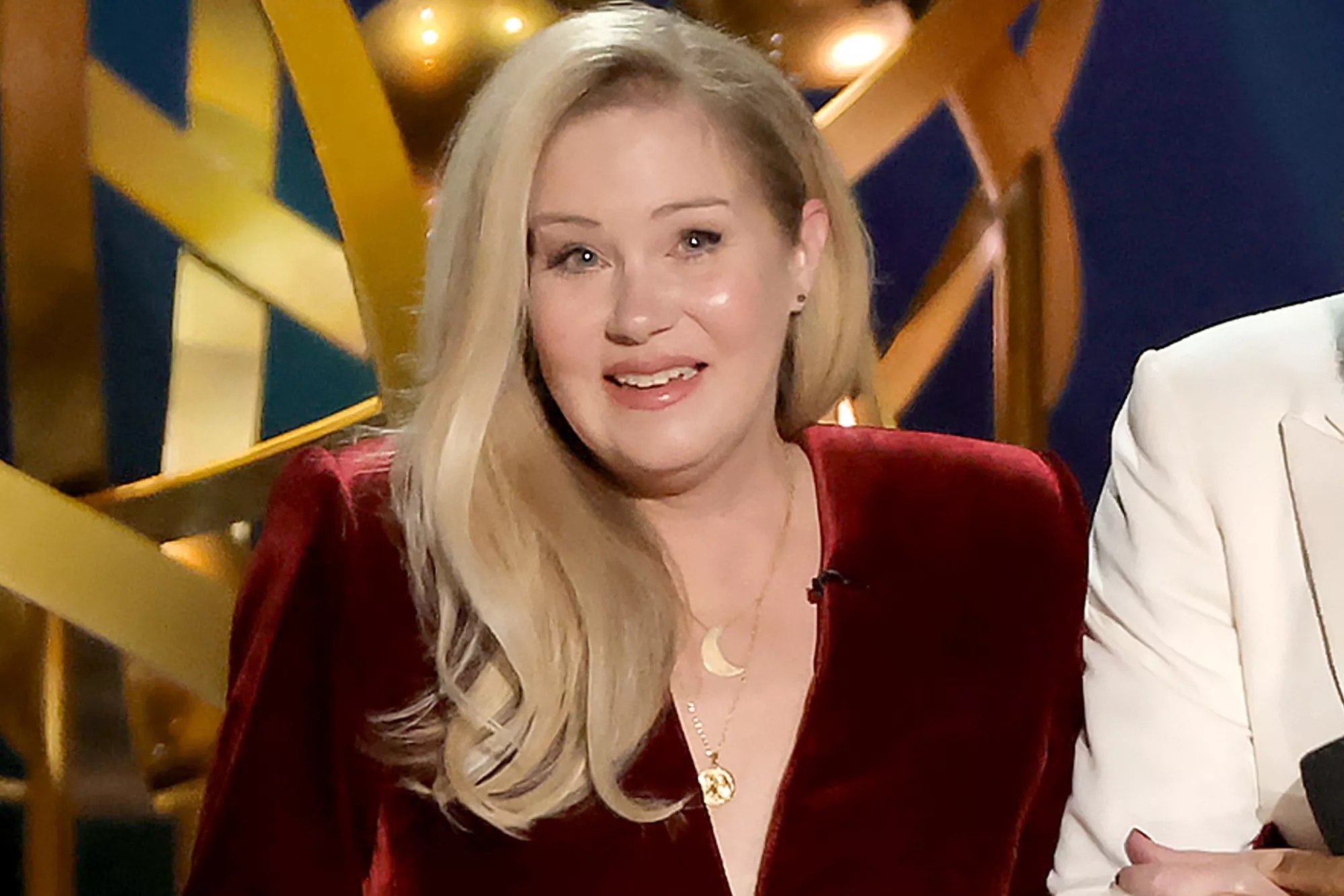 Christina Applegate speaks onstage during the 75th Primetime Emmy Awards at Peacock Theater on January 15, 2024 in Los Angeles, California.
