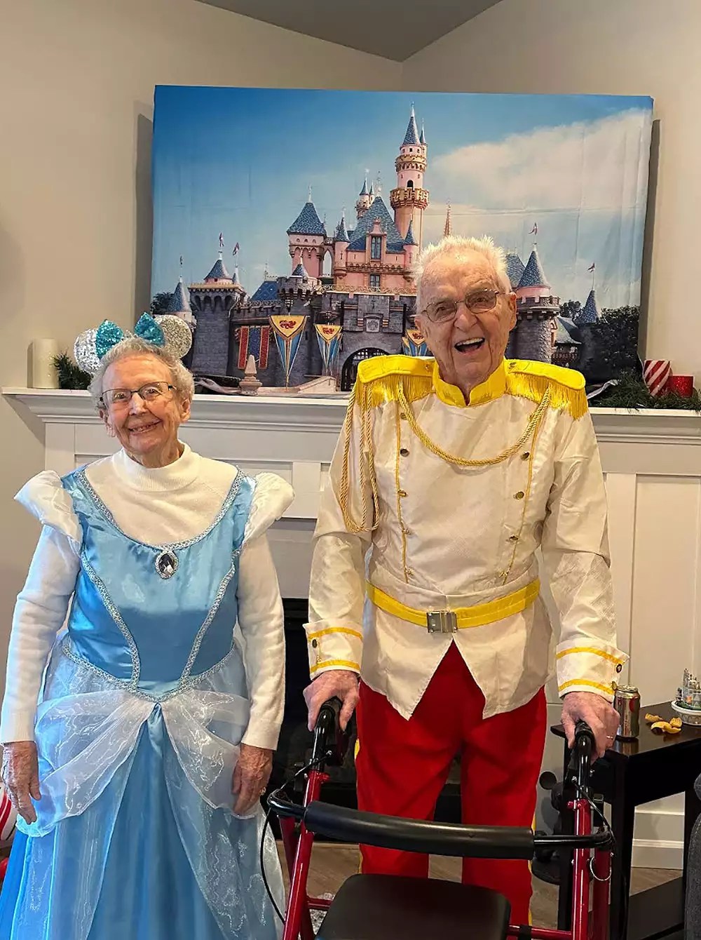 Woman&rsquo;s Great-Grandpa Buys Dancing Walker to Celebrate His Wife&rsquo;s 100th Birthday Dressed as Cinderella and Prince Charming