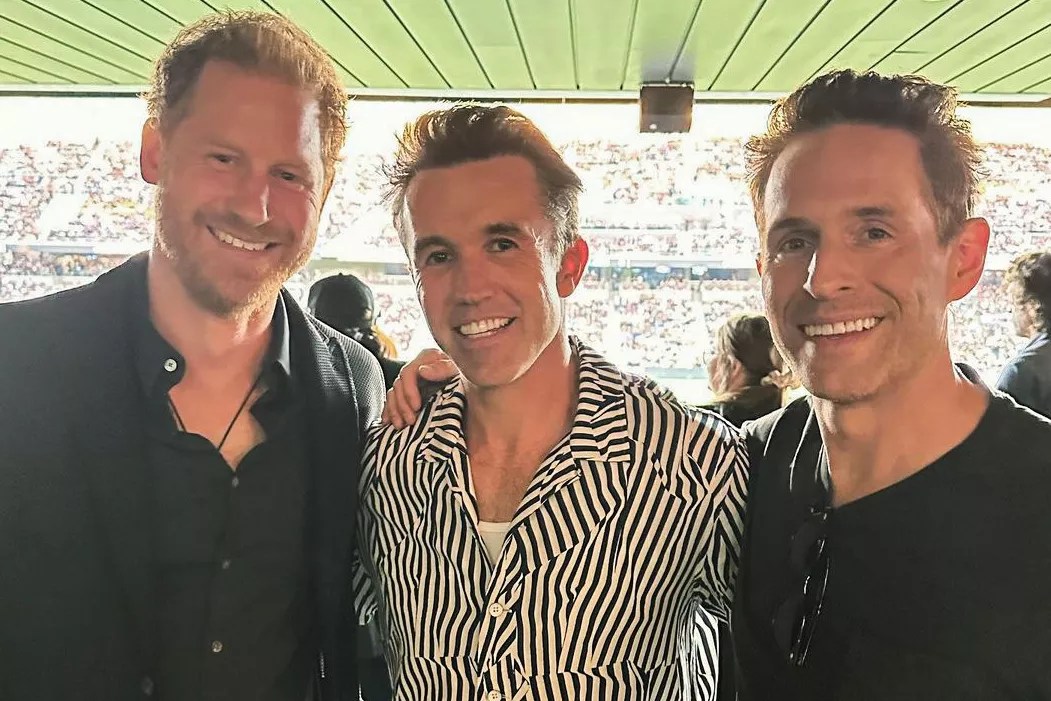 Glenn Howerton, Rob McElhenney, and Prince Harry at Lionel MessiÃ¢ÂÂs Game Against LAFC