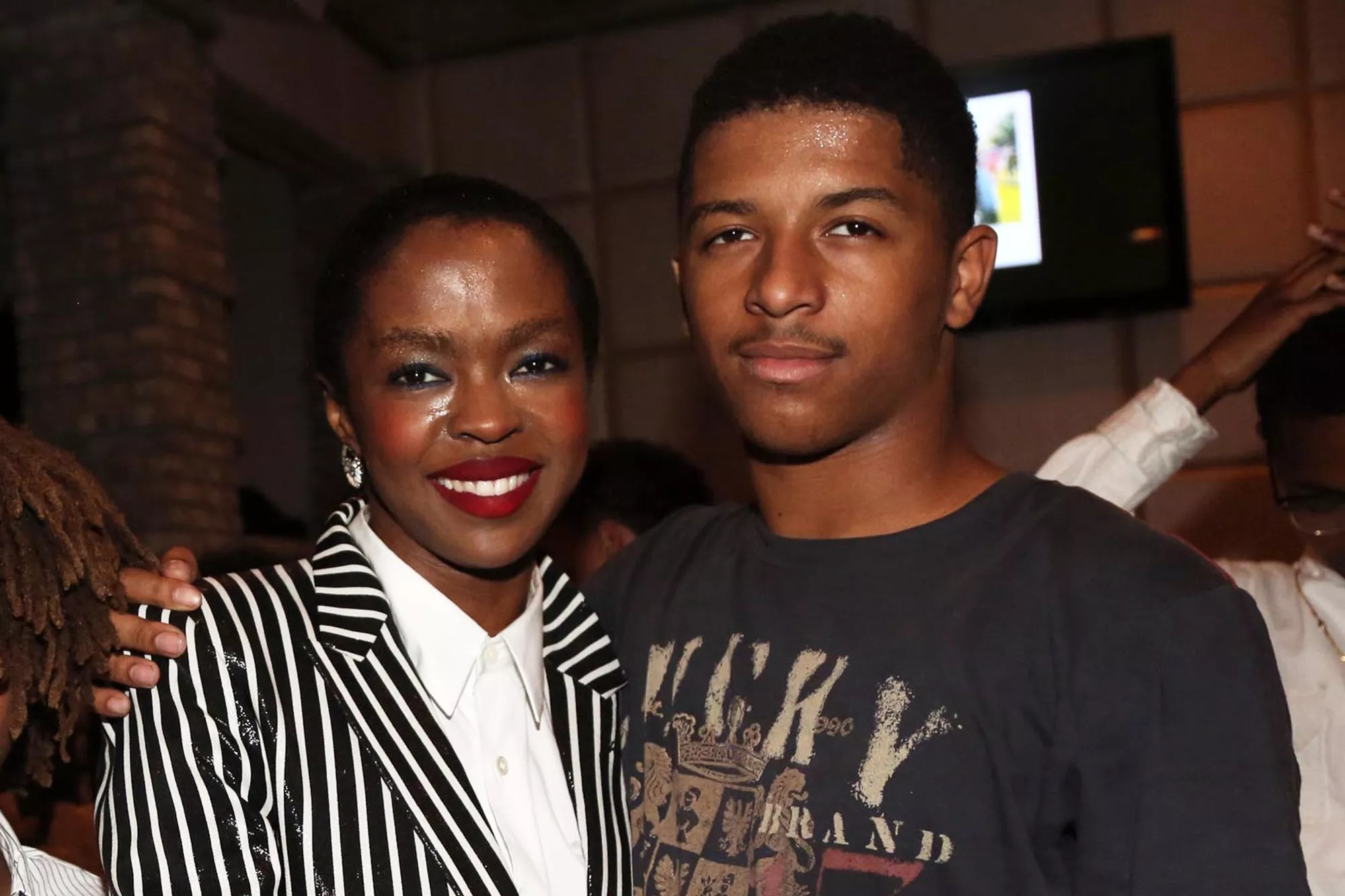 Lauryn Hill and Zion Marley at The Ballroom on May 26, 2015, in West Orange, New Jersey.