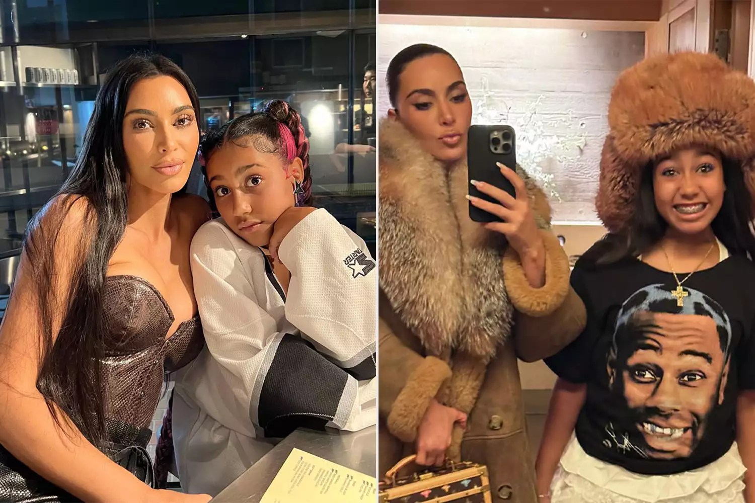 Kim Kardashian and daughter North West
