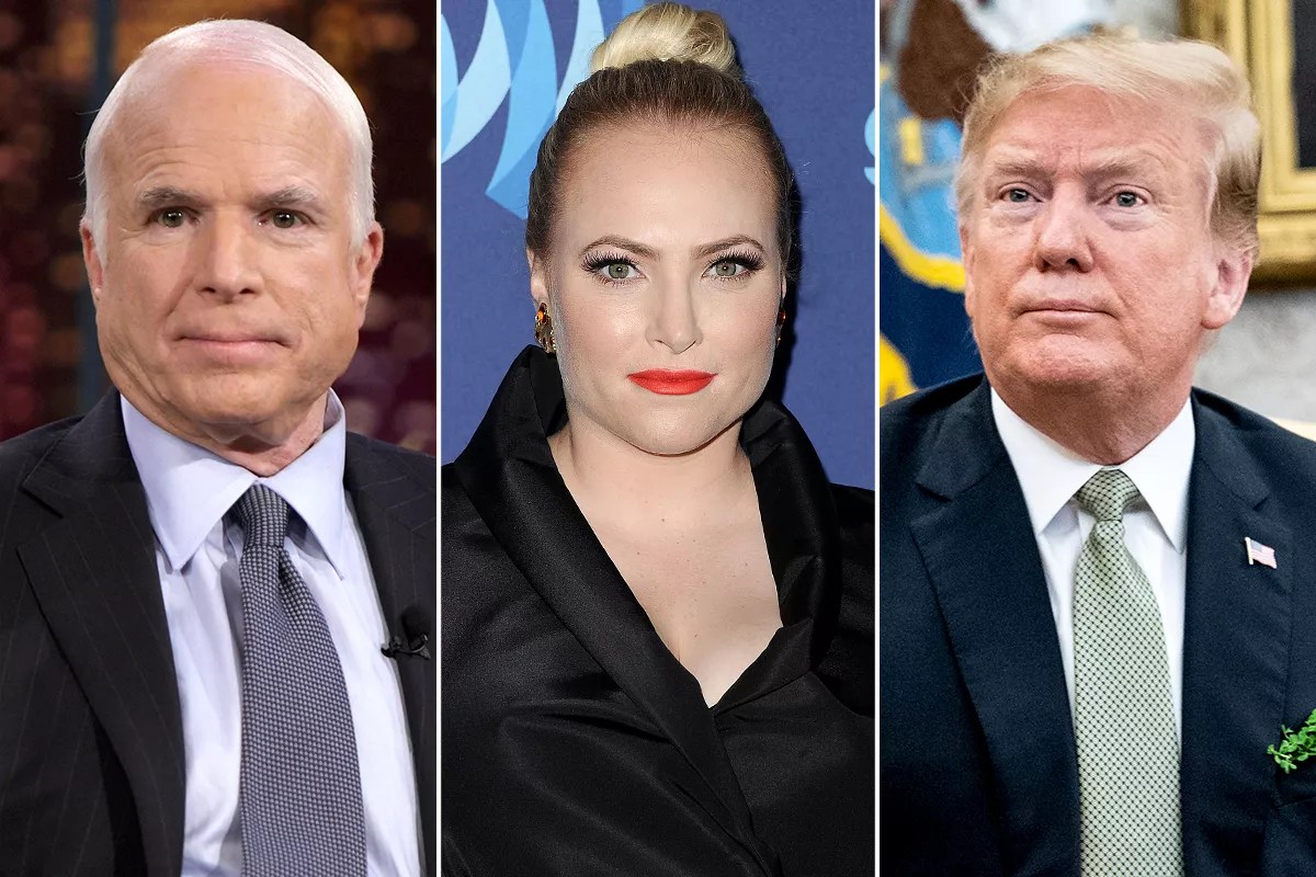 John McCain, Meghan McCain, and Donal Trump split